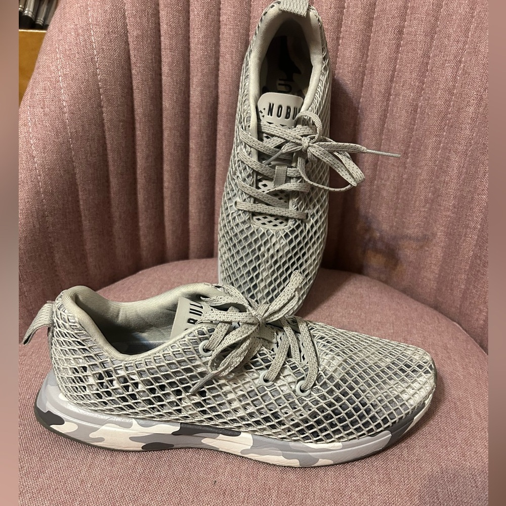 Women’s Nobull Arctic Camo Mesh Runner Gray Athletic Shoes Sneakers Size 8.5